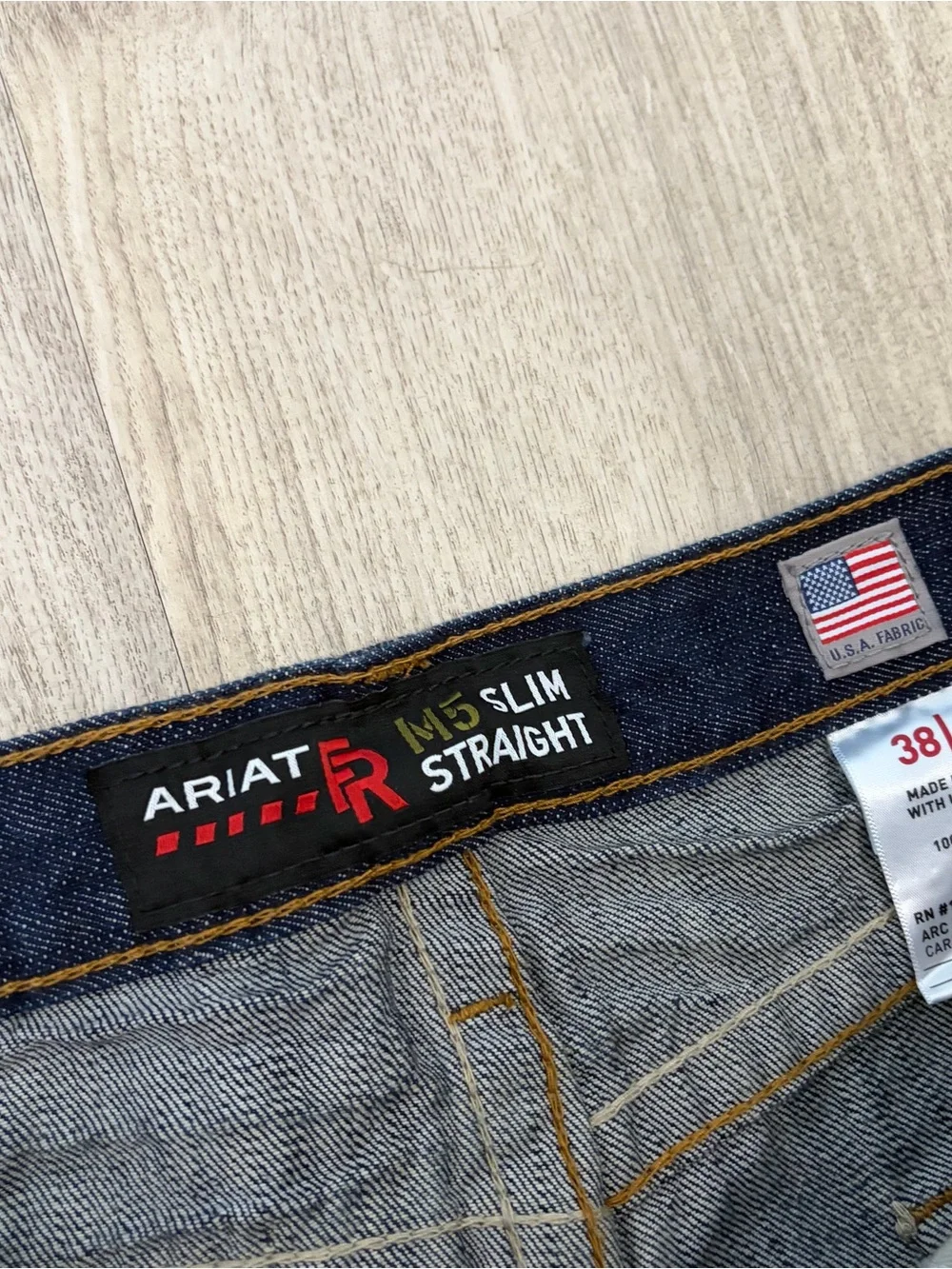 Ariat FR M5 Slim Straight Jeans 38x32 CAT 2 Flame Resistant Work Pants Dark New